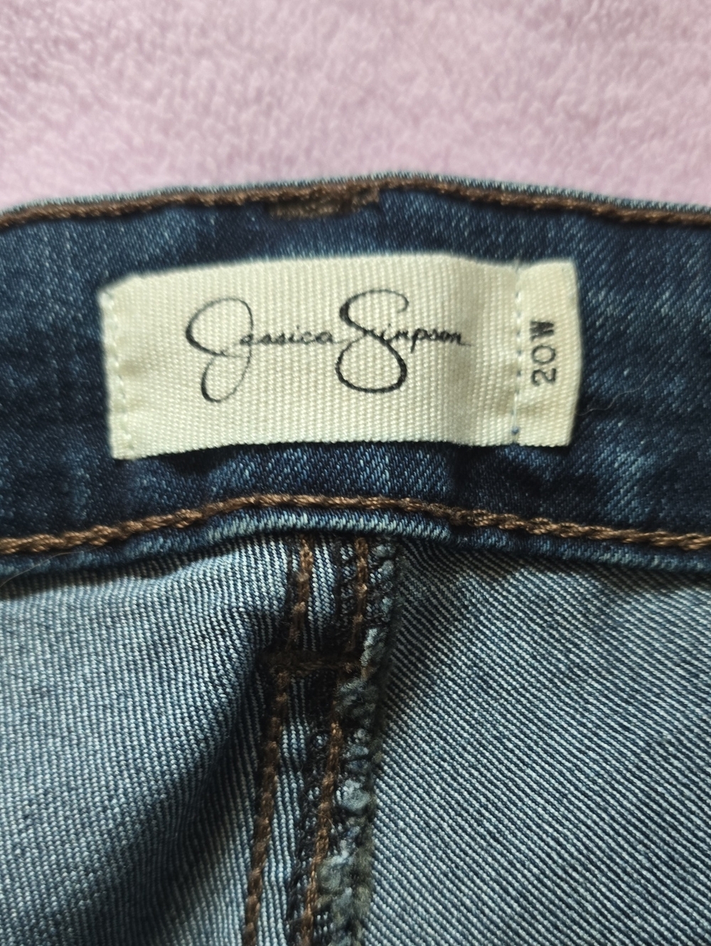 Jessica Simpson Dark and Light Blue Contrast Denim Jeans
